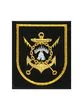 Нашивка ( шеврон вышитый ) на рукав 14-я бригада десантн. кор. Северного флота н/о по приказу 300 гарпуны (черн. тк.) (2503436)