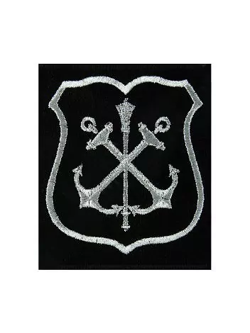 Нашивка ( шеврон вышитый ) на рукав ГШ ВМФ н/о по приказу 300 (серебряная нить) (2503421)