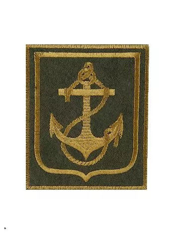 Нашивка ( шеврон вышитый ) на рукав Морской пехоты по приказу 300 полевой н/о по приказу 300 (оливковая тк.) (2503491)
