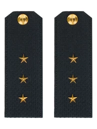 Погоны ВМФ Старший Мичман картон цвет черный