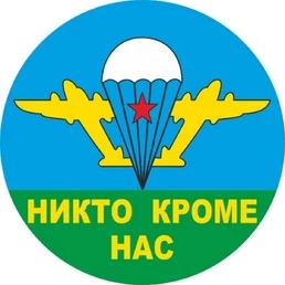 Наклейка на авто ВДВ Никто кроме нас белый купол D-10 №П66