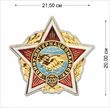 Наклейка "Знак Воину-интернационалисту" (20x21,5 см),№462