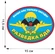 Овальная наклейка "Разведка ВДВ" (15x11,5 см) №644