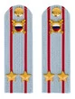 Погоны МВД внутренняя служба на рубашку голубые картон звание Подполковник
