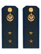 Погоны ФСБ на куртку синие картон звание Прапорщик 14х5,5см