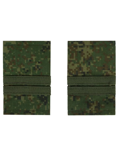 Фальш погоны цифра зеленая звание Младший сержант 8х5 см на летнюю форму