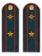 Погоны МЧС на куртку 14х5см картон (в сборе)  укомплектованные с фурнитурой звание Майор
