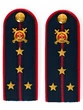 Погоны Полиции (в сборе) ПЛАСТИК укомплектованные с фурнитурой темно-синие (Капитан) 14х5см