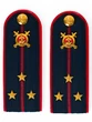 Погоны Полиции ПЛАСТИК (в сборе) укомплектованные с фурнитурой темно-синие (Старший лейтенант) 14х5см