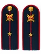 Погоны Полиции ПЛАСТИК (в сборе) укомплектованные с фурнитурой темно-синие (Младший лейтенант) 14х5см