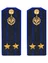 Погоны ФСБ на куртку цвет синий ПЛАСТИК, звание Подполковник 14х5,5см