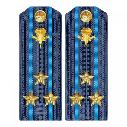 Погоны МО ВДВ синие ПОЛКОВНИК в сборе Пластиковые