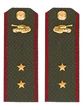Погоны МО Танковые войска зеленые звание Прапорщик Картон