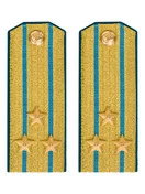 Погоны  ВДВ, ВКС, ВВС парадные золотые с фурнитурой на Китель звание Полковник Картон