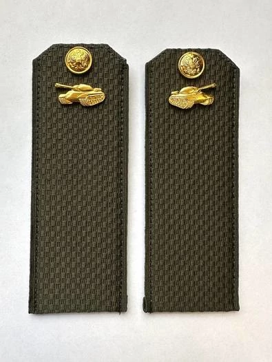 Погоны МО Танковые войска зеленые звание Рядовой Картон