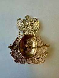Офицерская кокарда ВМФ России (с квадратным гербом)