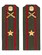 Погоны МО РВиА зеленые звание Майор Картон