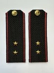 Погоны Морской пехоты повседневные Мичман картон цвет черный с красным кантом