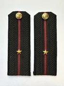 Погоны ВМФ повседневные Младший Лейтенант картон цвет черный с красными просветами