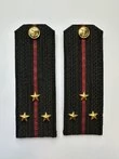 Погоны Морской пехоты повседневные Старший Лейтенант картон цвет черный с красными просветами