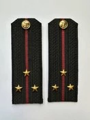 Погоны ВМФ повседневные Старший Лейтенант картон цвет черный с красными просветами