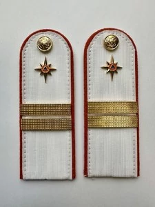 Погоны МЧС белые на рубашку Младший Сержант Картон
