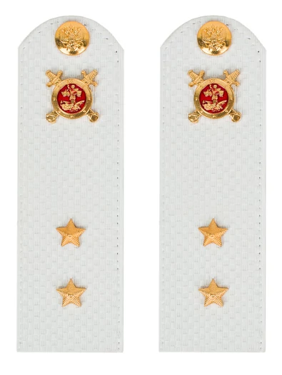 Погоны Полиции на рубашку белые ПЛАСТИК Звание Прапорщик