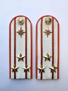Погоны МЧС белые на рубашку Полковник ПЛАСТИК