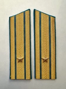 Погоны  ВДВ, ВКС, ВВС парадные золотые с фурнитурой Скос на Китель звание Майор