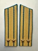 Погоны  ВДВ, ВКС, ВВС парадные золотые с фурнитурой Скос на Китель звание Подполковник