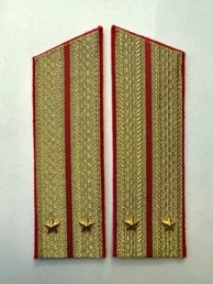 Погоны Общевойсковые парадные Лейтенант Скос картон цвет золотой