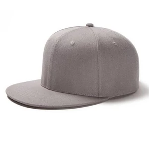 Бейсболка летняя с прямым козырьком Snapback цвет серый