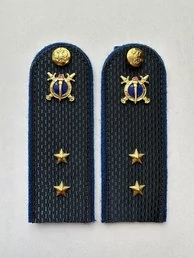 Погоны Юстиции в сборе на куртку картон звание Прапорщик 14х5,5 см