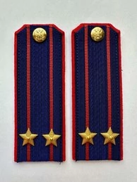 Погоны Следственный комитет темно-синие КАРТОН Звание Подполковник 14х5см