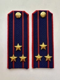 Погоны Следственный комитет темно-синие КАРТОН Звание Полковник 14х5см