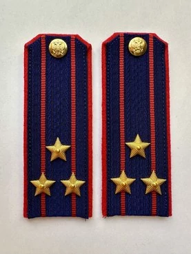 Погоны Следственный комитет темно-синие КАРТОН Звание Полковник 14х5см