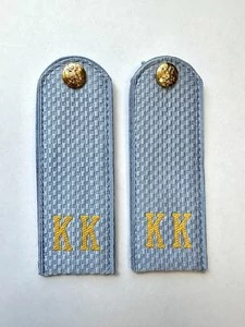 Погоны Полиции МВД кадетские Голубые КК 13 см картон в сборе с фурнитурой