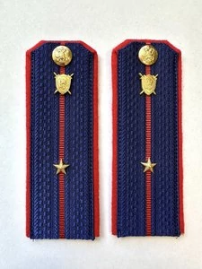 Погоны Следственный комитет на куртку КАРТОН Звание Младший Лейтенант 14х5см