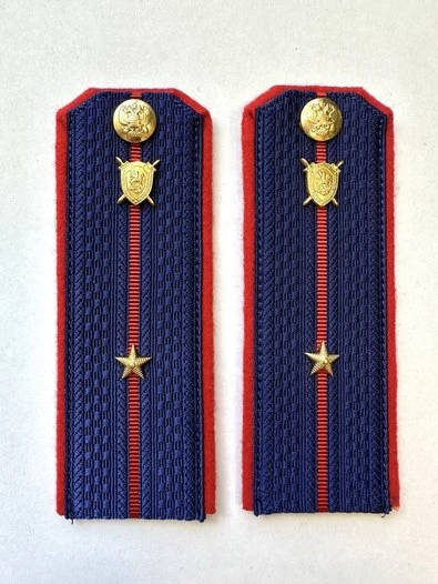 Погоны Следственный комитет на куртку КАРТОН Звание Младший Лейтенант 14х5см