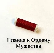 Орденская планка к ордену Мужества на булавке