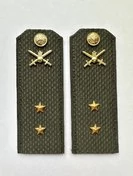 Погоны МО Сухопутные войска зеленые звание Прапорщик Пластик