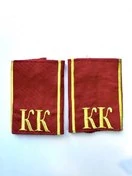 Фальш погоны КК кадетский корпус красные вышитые 8,5х6,5 см