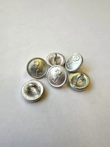 Пуговицы РЖД малые серебристые 6 шт.