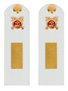 Погоны Полиции на рубашку белые КАРТОН Звание Старшина 13 см