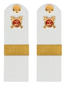 Погоны Полиции на рубашку белые КАРТОН Звание Старший Сержант 15 см