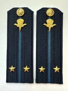 Погоны ВДВ с фурнитурой синие Лейтенант КАРТОН