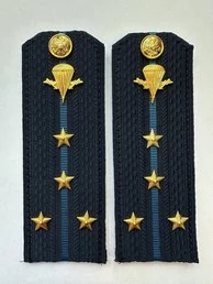 Погоны ВДВ с фурнитурой синие Капитан КАРТОН