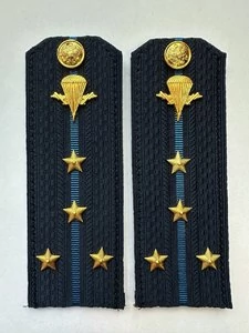 Погоны ВДВ с фурнитурой синие Капитан КАРТОН