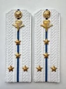 Погоны ВДВ с фурнитурой белые Капитан КАРТОН