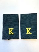 Фальш погоны К курсантские синие вышитые 9х6 см